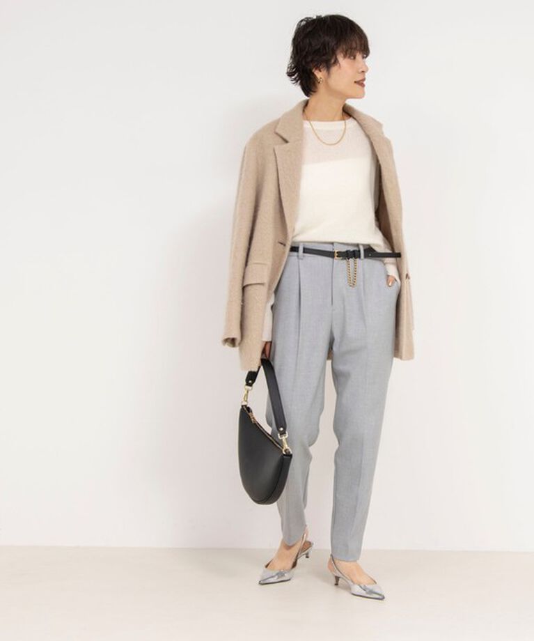 NOLLEY'S「ウォッシャブル裏起毛タックスリムパンツ」|その他|