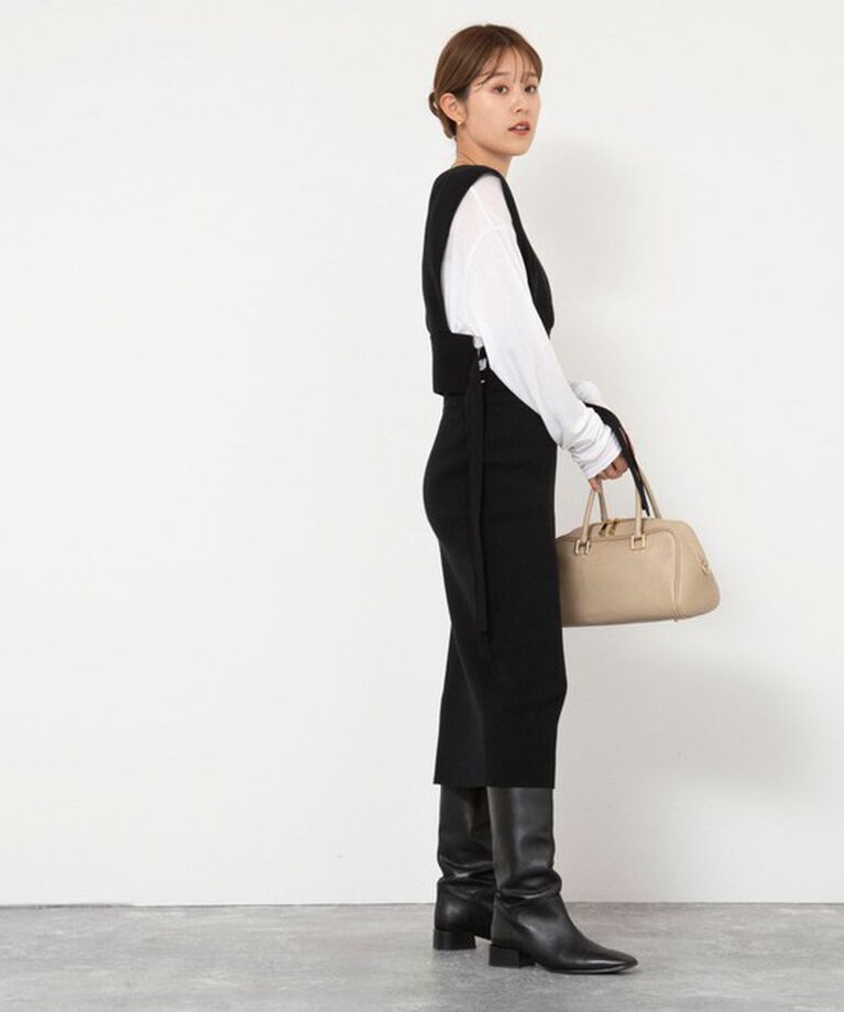 NOLLEY'S「【WEBスタッフ林&二見別注】《オールシーズン対応》着痩せ細リブニットタイトスカート」|タイト|