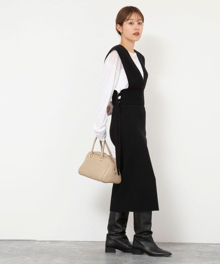 NOLLEY'S「【WEBスタッフ林&二見別注】《オールシーズン対応》着痩せ細リブニットタイトスカート」|タイト|