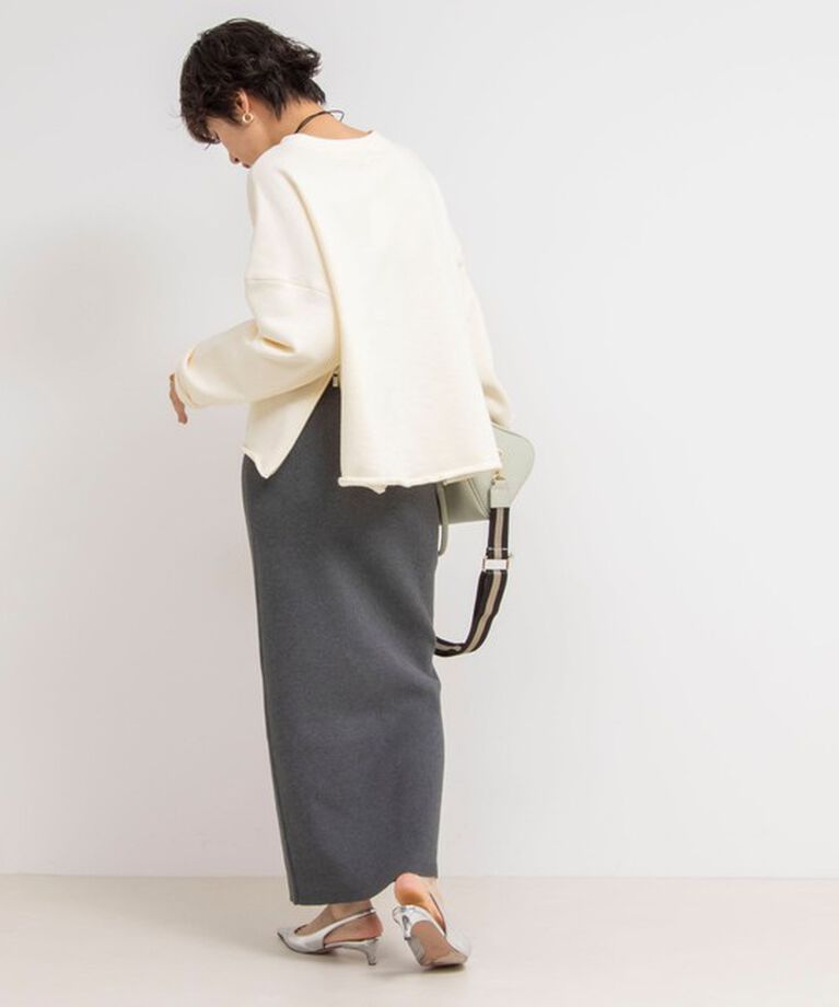 NOLLEY'S「【WEBスタッフ林&二見別注】《オールシーズン対応》着痩せ細リブニットタイトスカート」|タイト|
