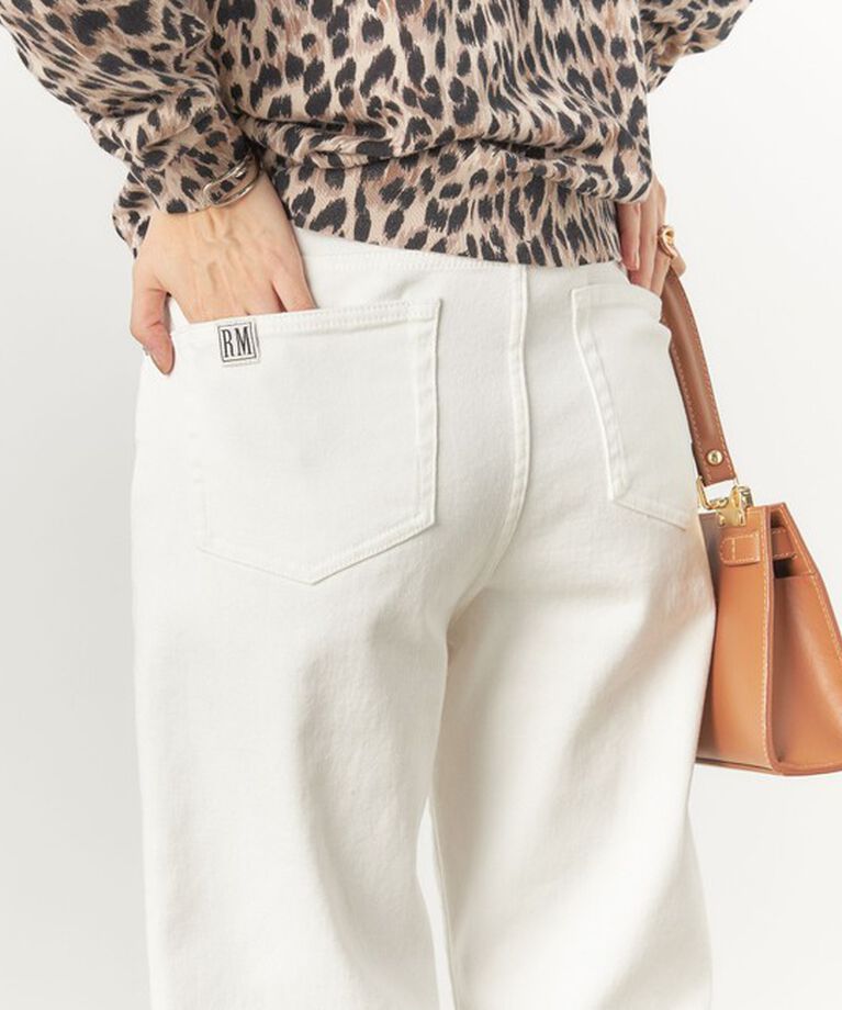 Rie Miller「【RM denim】スリットフレアハイウエストデニム」|デニム|