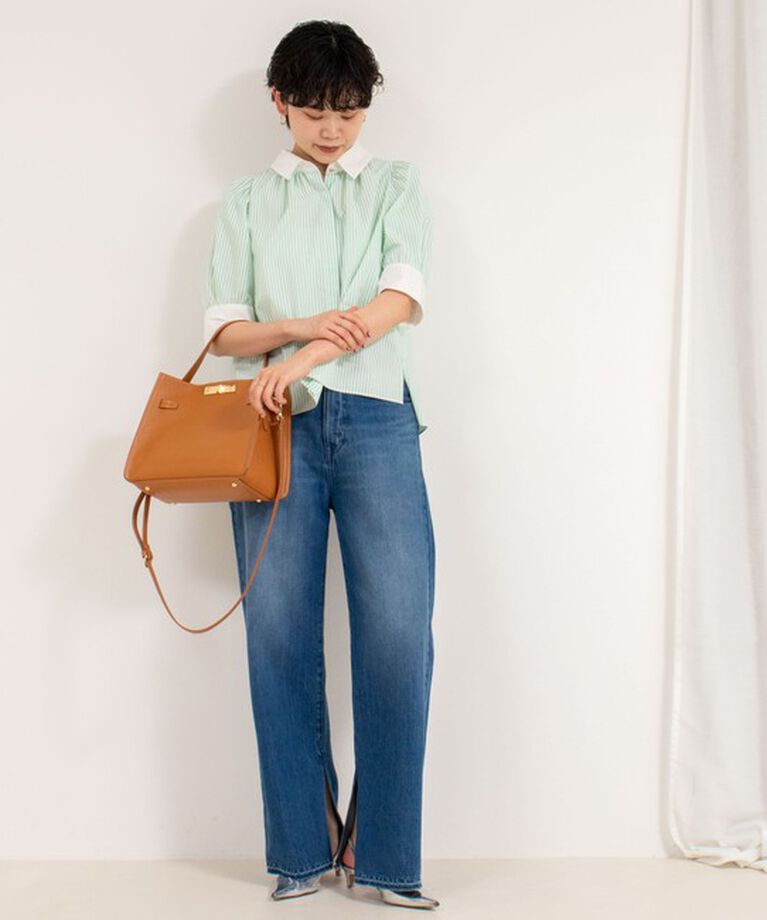 Rie Miller「【RM denim】スリットフレアハイウエストデニム」|デニム|