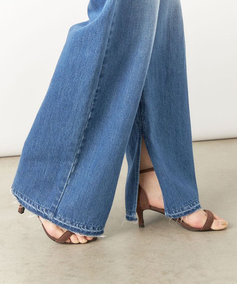 Rie Miller「【RM denim】スリットフレアハイウエストデニム」|デニム|