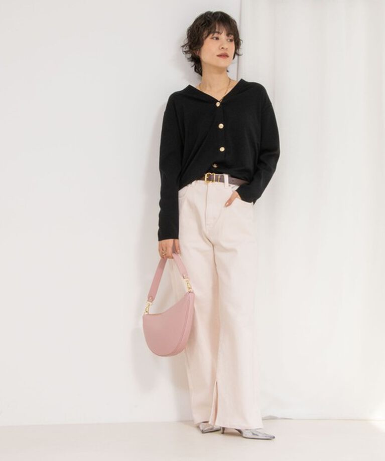 Rie Miller「【RM denim】スリットフレアハイウエストデニム」|デニム|