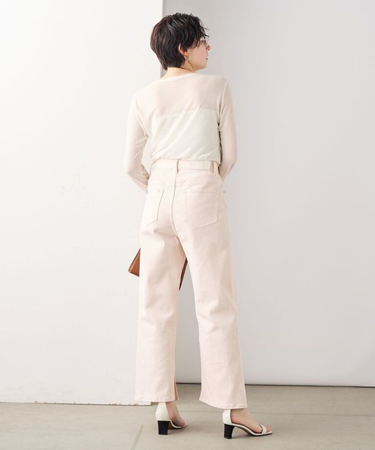 Rie Miller「【RM denim】スリットフレアハイウエストデニム」|デニム|