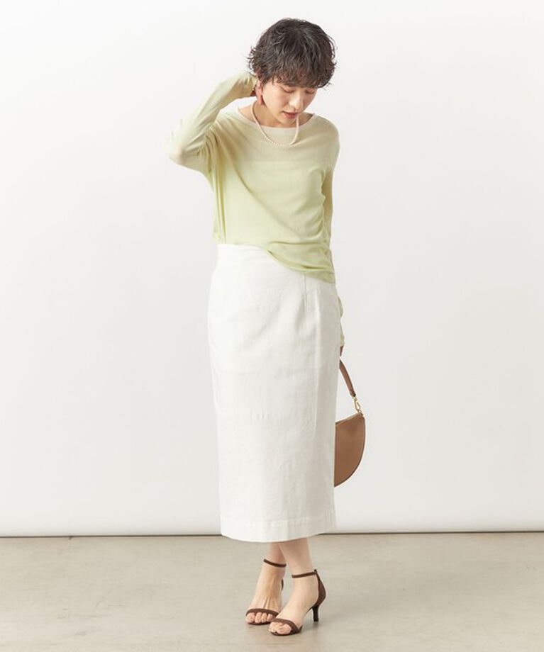 Rie Miller「【RM denim】スリットタイトデニムスカート」|タイト|