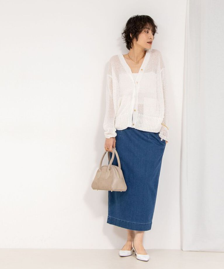 Rie Miller「【RM denim】スリットタイトデニムスカート」|タイト|