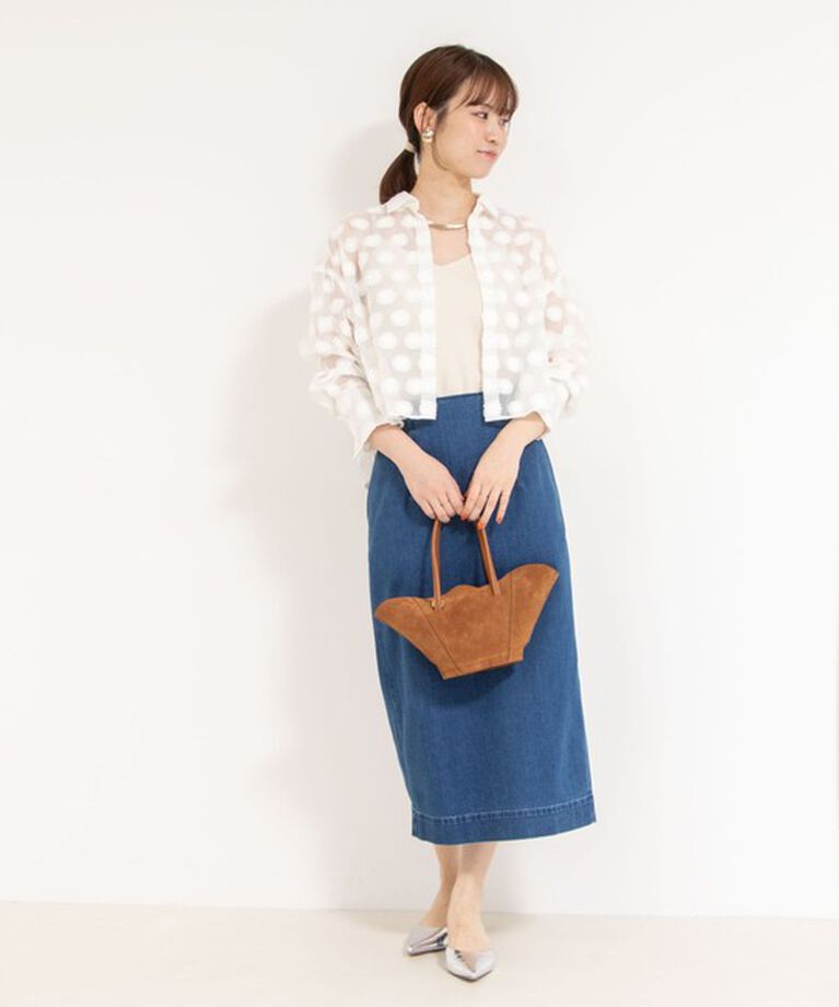Rie Miller「【RM denim】スリットタイトデニムスカート」|タイト|