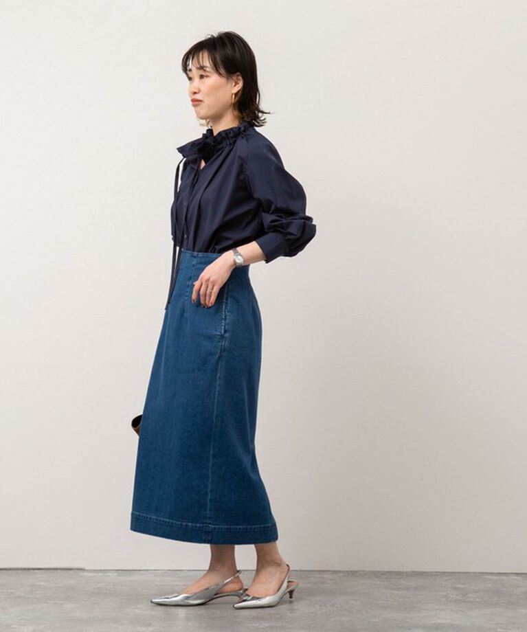 Rie Miller「【RM denim】スリットタイトデニムスカート」|タイト|