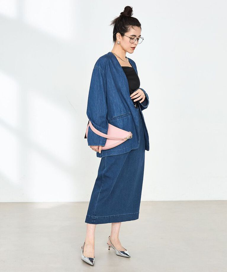 Rie Miller「【RM denim】スリットタイトデニムスカート」|タイト|