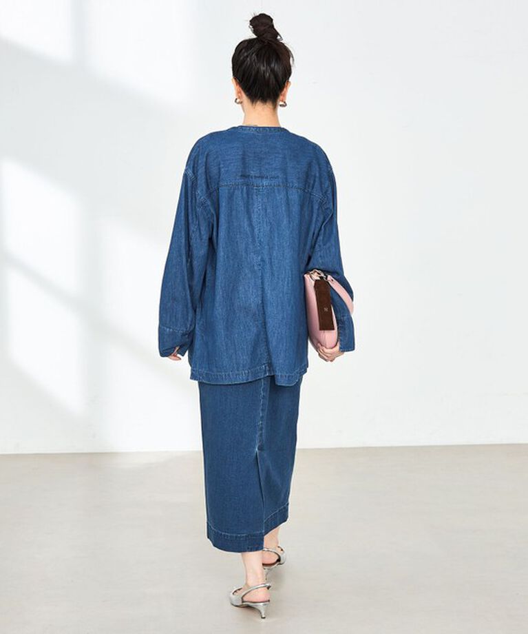 Rie Miller「【RM denim】スリットタイトデニムスカート」|タイト|