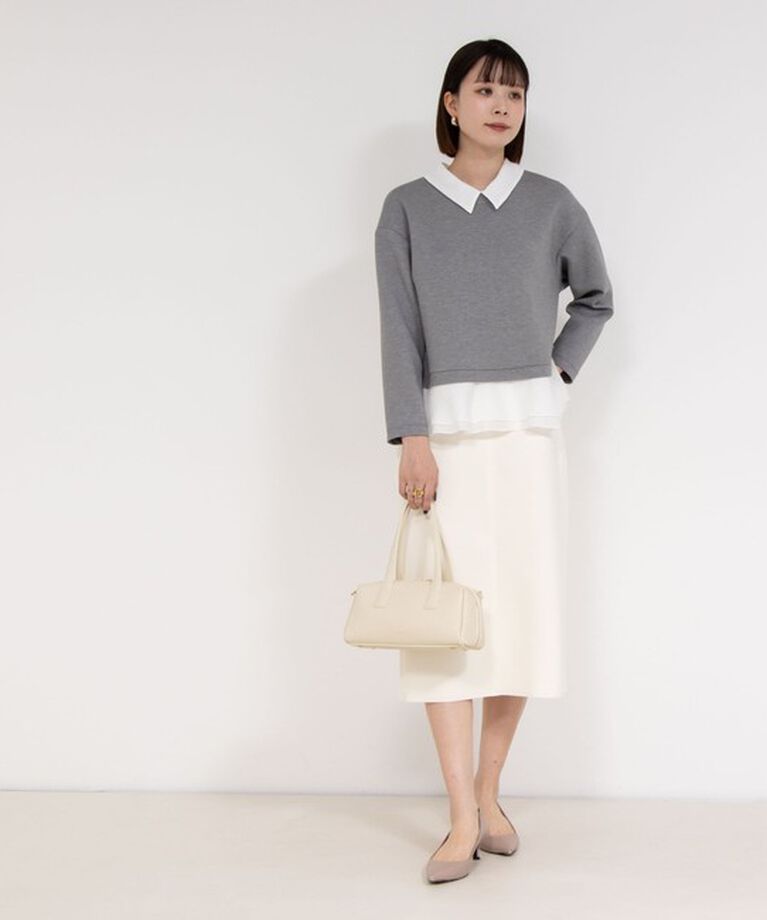 NOLLEY'S sophi「《セットアップ対応》ウォッシャブルボンディングジョーゼットインゴムタイトスカート」|タイト|