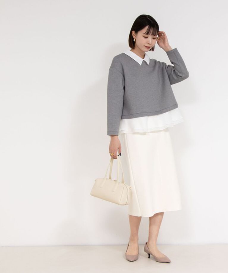 NOLLEY'S sophi「《セットアップ対応》ウォッシャブルボンディングジョーゼットインゴムタイトスカート」|タイト|