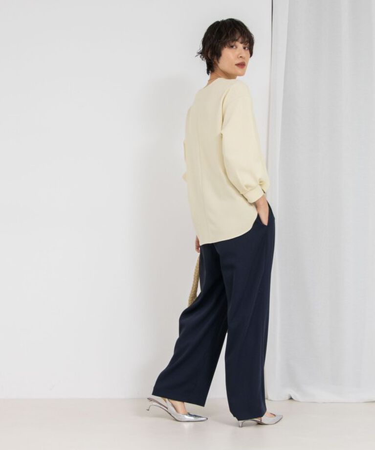 NOLLEY'S sophi「【追加】《オールシーズン対応》ウォッシャブルダブルクロスサテンイージーワイドパンツ」|その他|