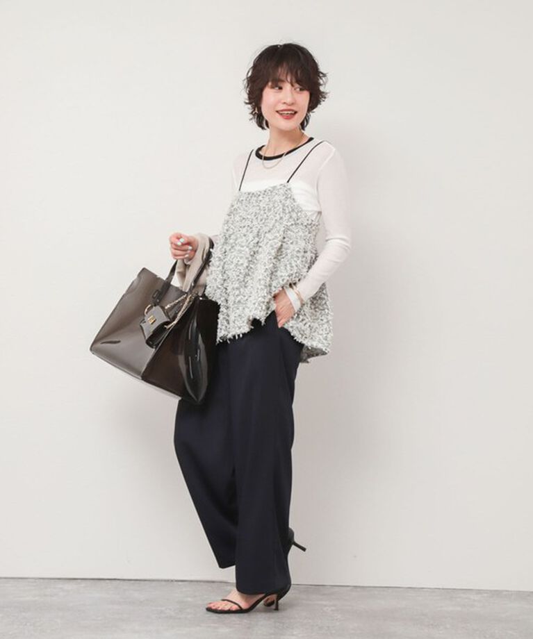 NOLLEY'S sophi「【追加】《オールシーズン対応》ウォッシャブルダブルクロスサテンイージーワイドパンツ」|その他|