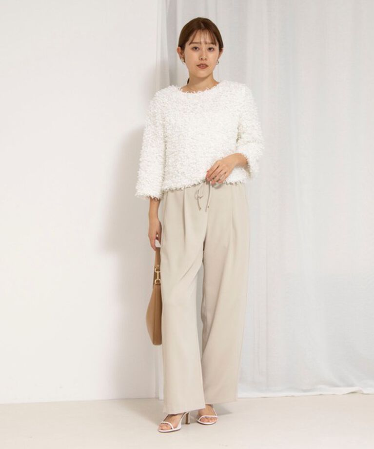 NOLLEY'S sophi「【追加】《オールシーズン対応》ウォッシャブルダブルクロスサテンイージーワイドパンツ」|その他|