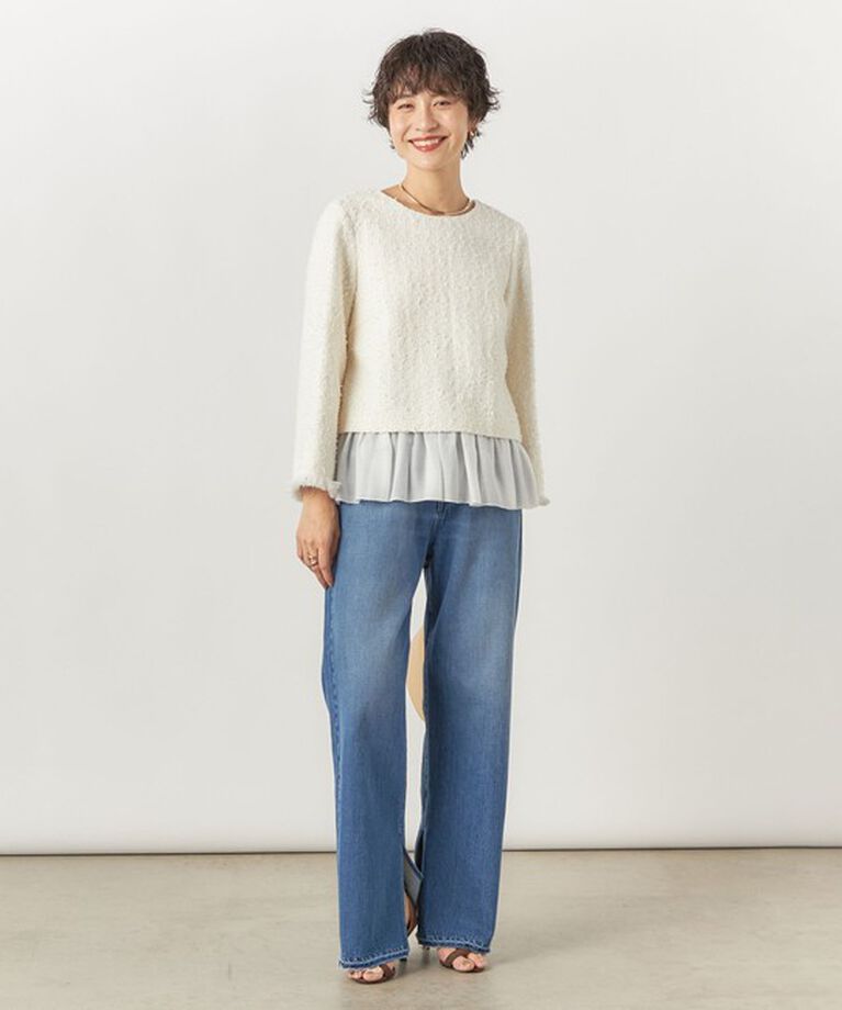 NOLLEY'S sophi「フラッグツイードレイヤードプルオーバーブラウス」|シャツ・ブラウス|