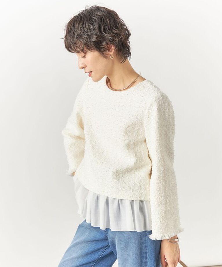 NOLLEY'S sophi「フラッグツイードレイヤードプルオーバーブラウス」|シャツ・ブラウス|