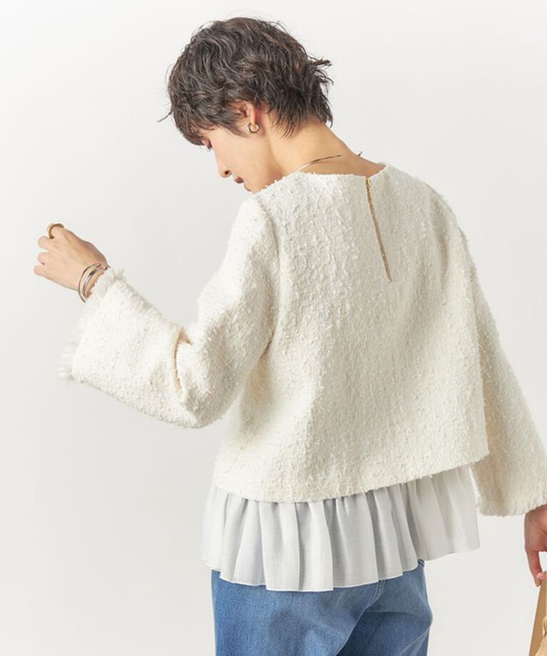 NOLLEY'S sophi「フラッグツイードレイヤードプルオーバーブラウス」|シャツ・ブラウス|