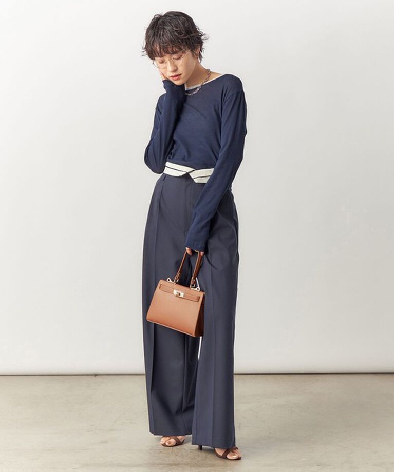 NOLLEY'S sophi「ウォッシャブル折り返しチノワイドパンツ」|その他|