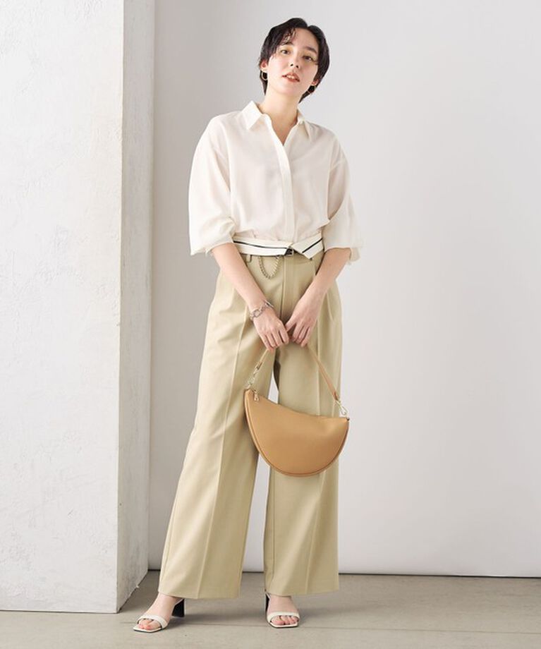 NOLLEY'S sophi「ウォッシャブル折り返しチノワイドパンツ」|その他|