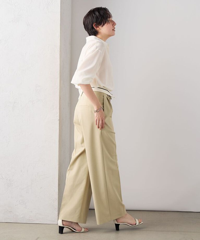 NOLLEY'S sophi「ウォッシャブル折り返しチノワイドパンツ」|その他|