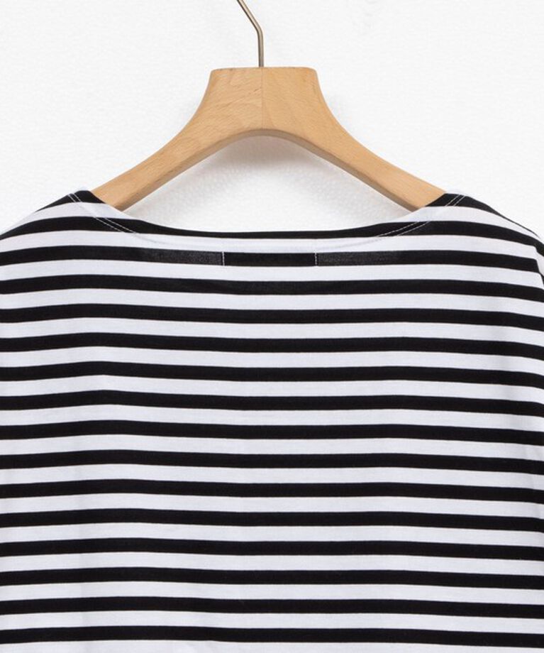 Rie Miller「《オールシーズン対応》GIZA COTTON天竺ボーダープルオーバーカットソー」|Tシャツ・カットソー|