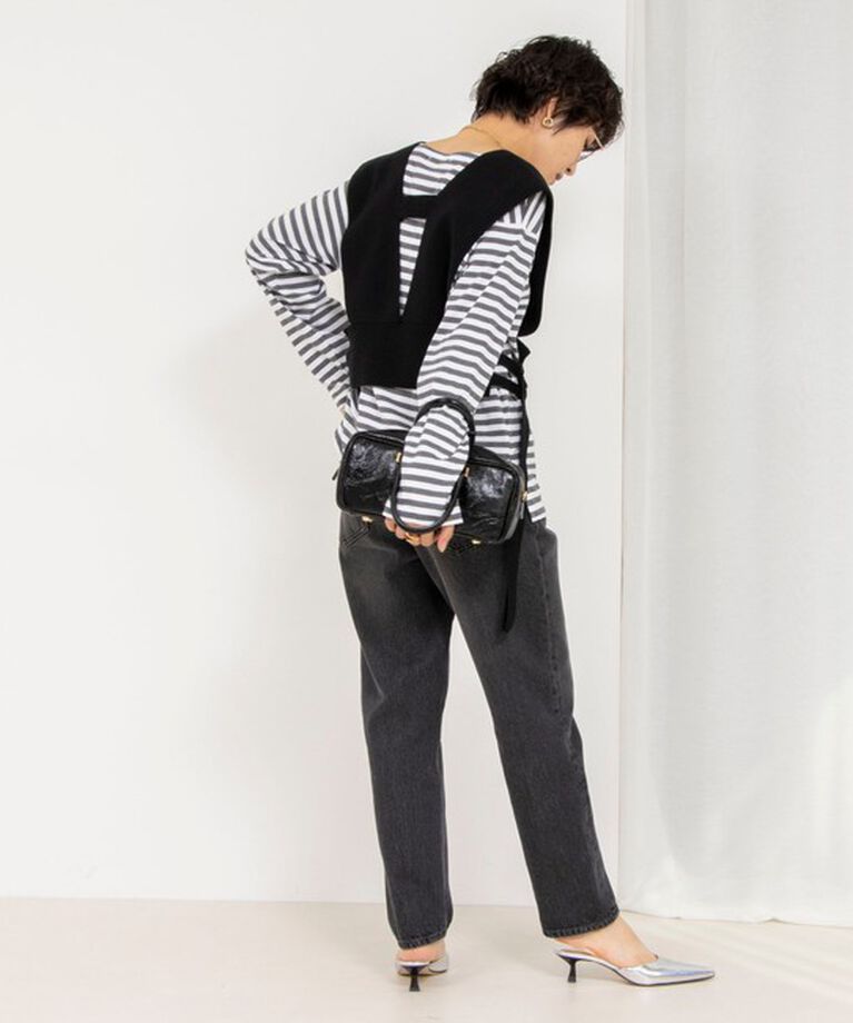 Rie Miller「《オールシーズン対応》GIZA COTTON天竺ボーダープルオーバーカットソー」|Tシャツ・カットソー|