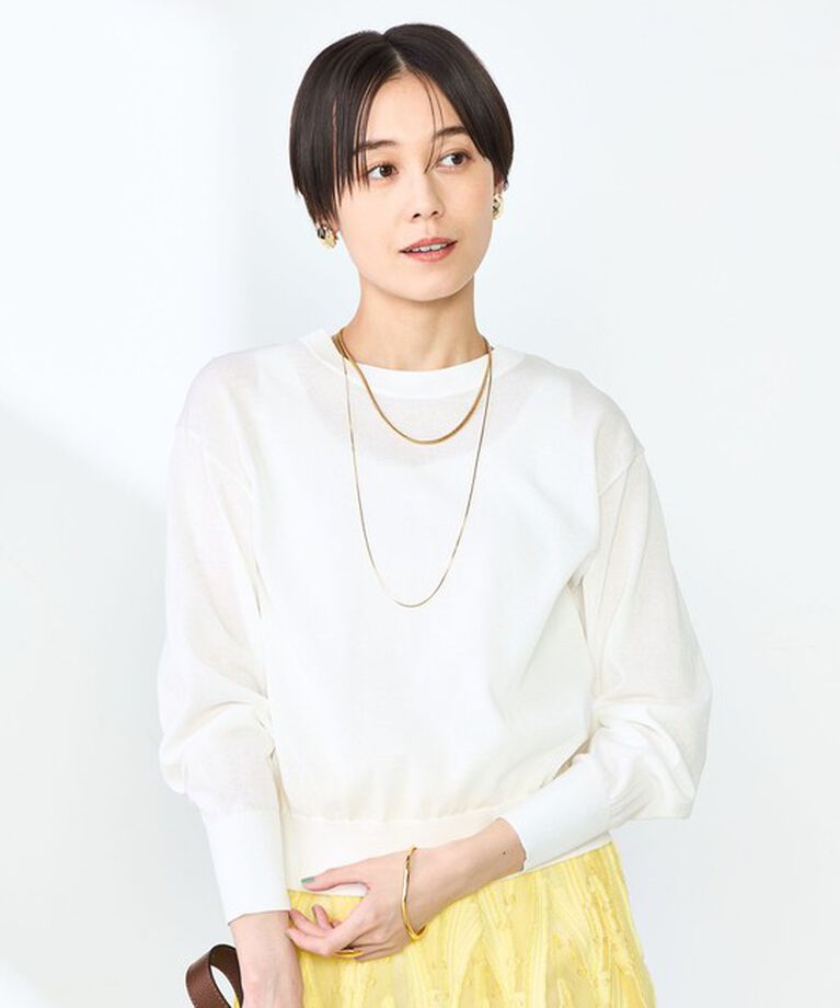 NOLLEY'S sophi「《手洗い可能》綿混シアー2WAYニット」|ニット・セーター|