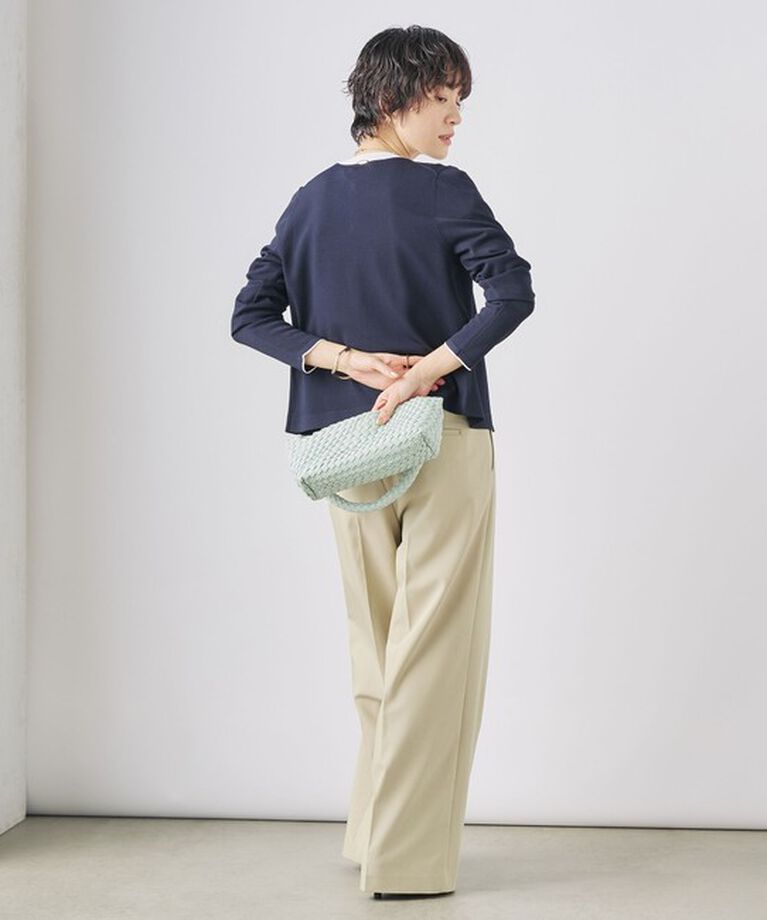 NOLLEY'S sophi「《アンサンブル対応》《手洗い可能》マルチファンクションクルーネックカーディガン」|カーディガン|