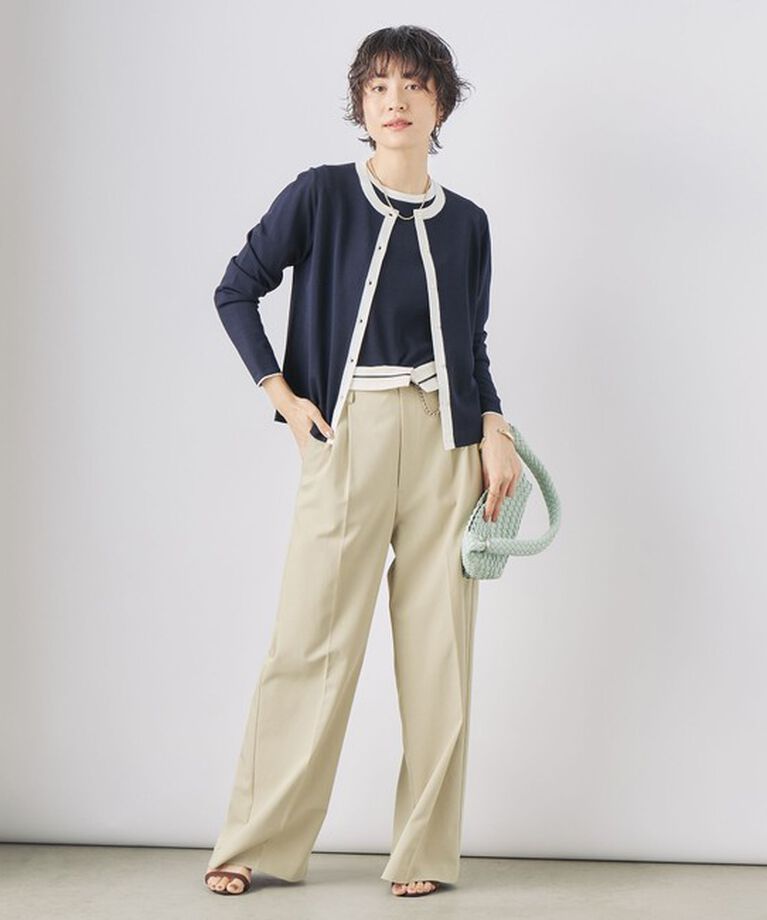 NOLLEY'S sophi「《アンサンブル対応》《手洗い可能》マルチファンクションクルーネックカーディガン」|カーディガン|