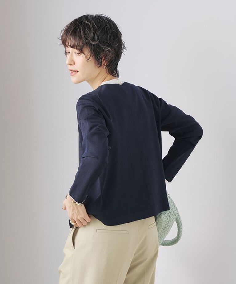 NOLLEY'S sophi「《アンサンブル対応》《手洗い可能》マルチファンクションクルーネックカーディガン」|カーディガン|
