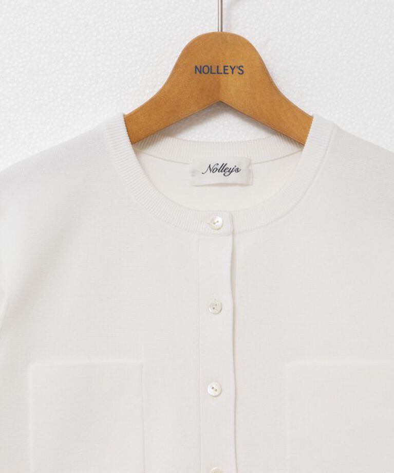 NOLLEY'S「《アンサンブル対応》《手洗い可能》コットンミラノリブカーディガン」|カーディガン|