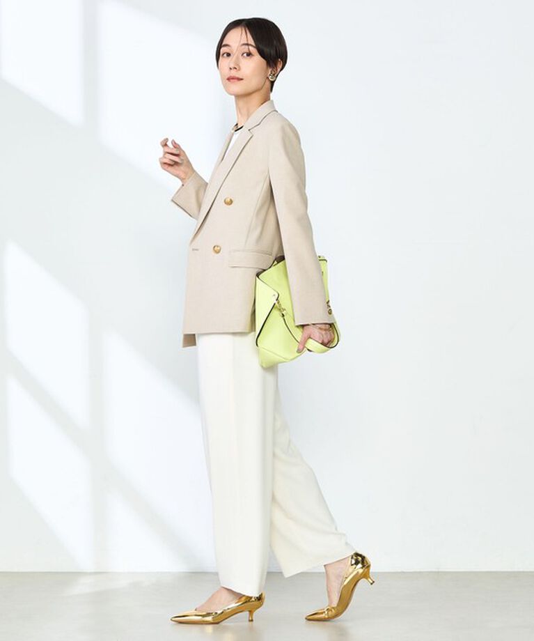 NOLLEY'S「《セットアップ対応》ニュアンスジョーゼットセミワイドパンツ」|その他|