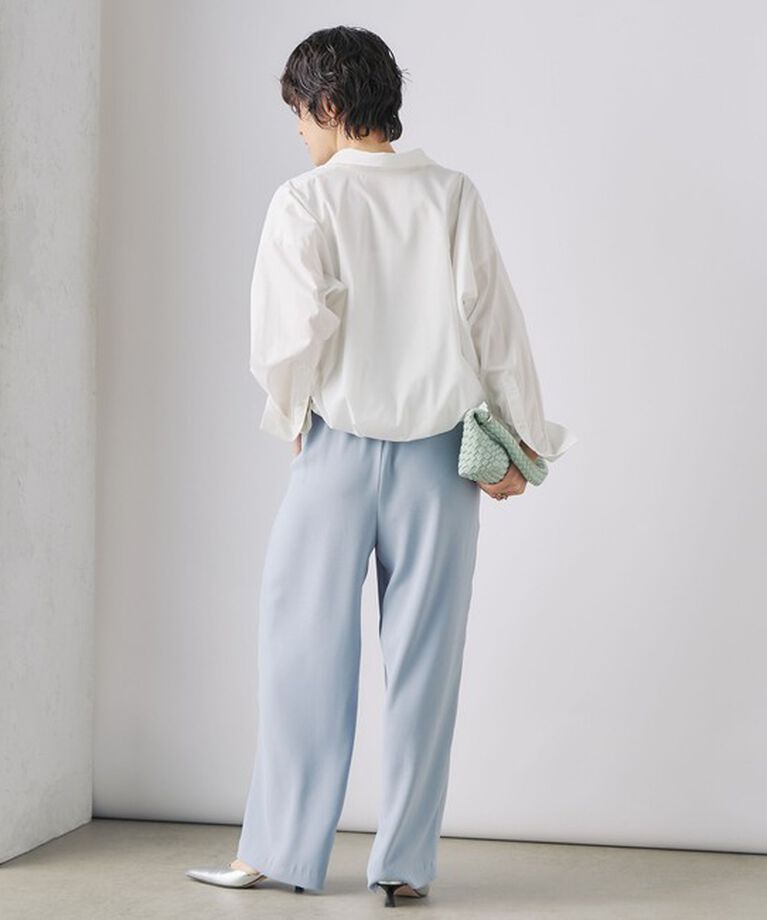 NOLLEY'S「《セットアップ対応》ニュアンスジョーゼットセミワイドパンツ」|その他|