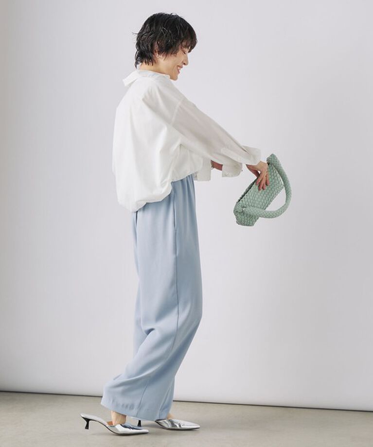 NOLLEY'S「《セットアップ対応》ニュアンスジョーゼットセミワイドパンツ」|その他|