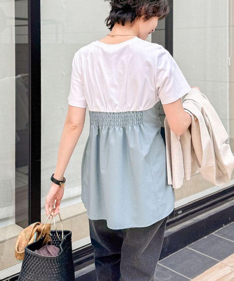 NOLLEY'S「【追加】◇【WEB限定】ビスチェ風コンビTシャツ」|Tシャツ・カットソー|