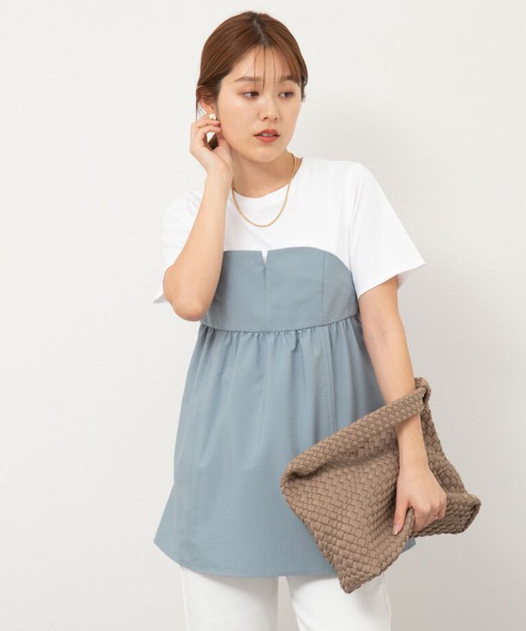 NOLLEY'S「【追加】◇【WEB限定】ビスチェ風コンビTシャツ」|Tシャツ・カットソー|