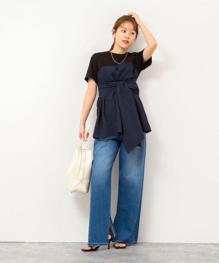 NOLLEY'S「【追加】◇【WEB限定】ビスチェ風コンビTシャツ」|Tシャツ・カットソー|