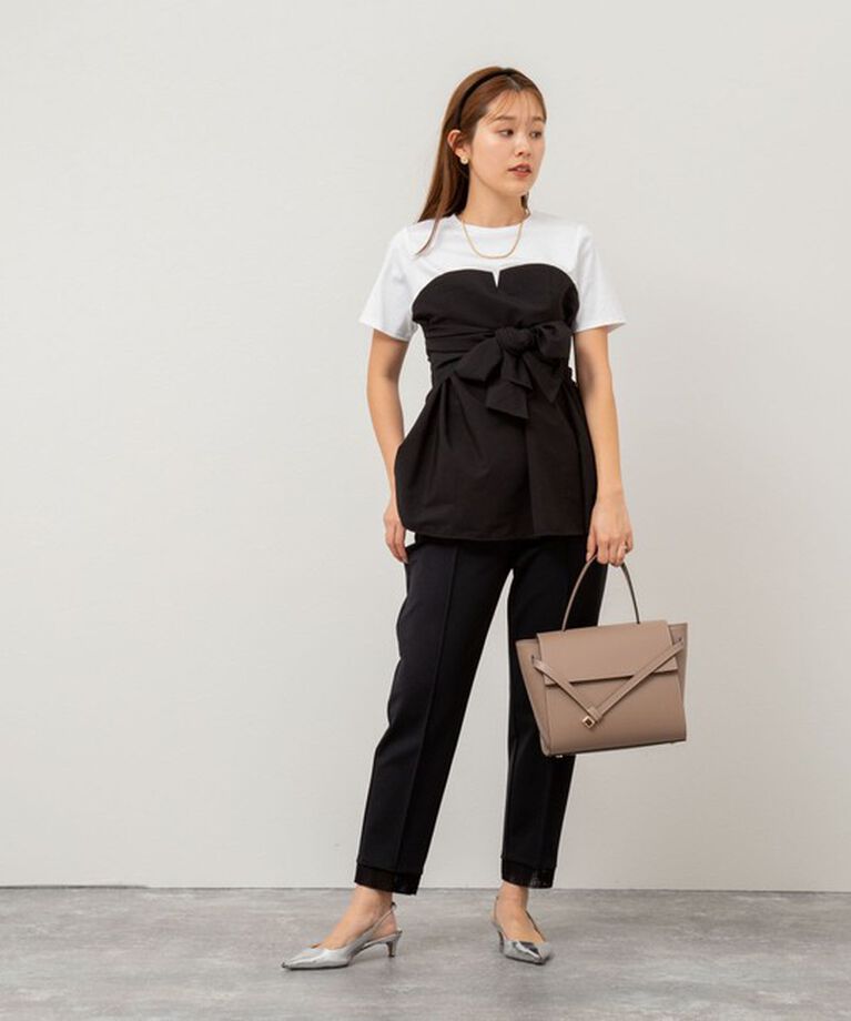 NOLLEY'S「【追加】◇【WEB限定】ビスチェ風コンビTシャツ」|Tシャツ・カットソー|