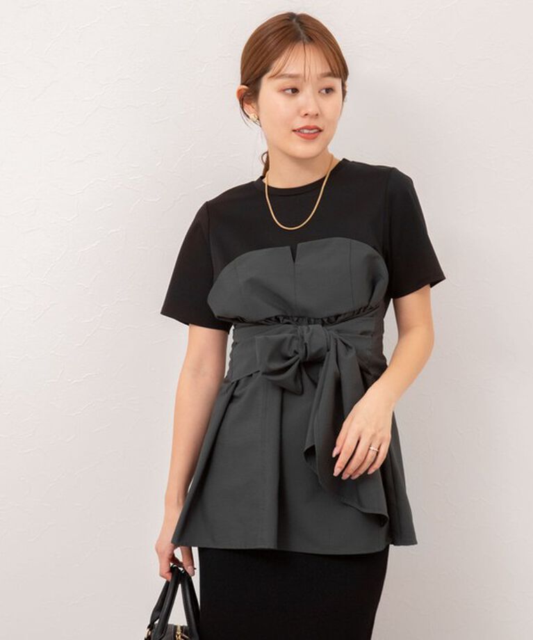 NOLLEY'S「【追加】◇【WEB限定】ビスチェ風コンビTシャツ」|Tシャツ・カットソー|