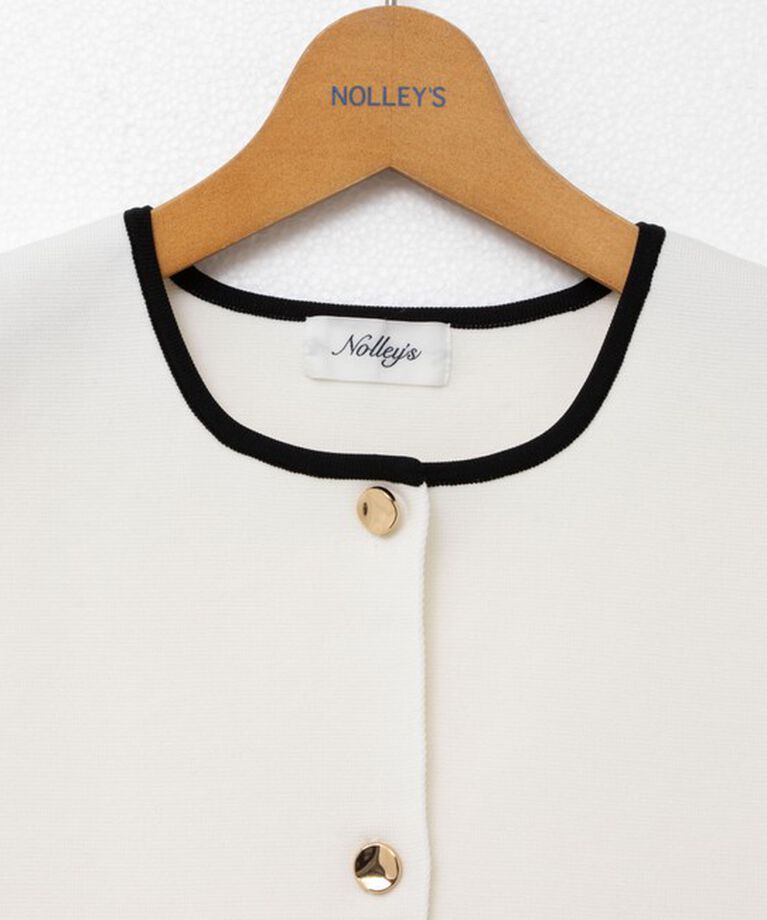 NOLLEY'S「《セットアップ対応》《手洗い可能》ミラノリブ半袖ジャケット」|ノーカラージャケット|