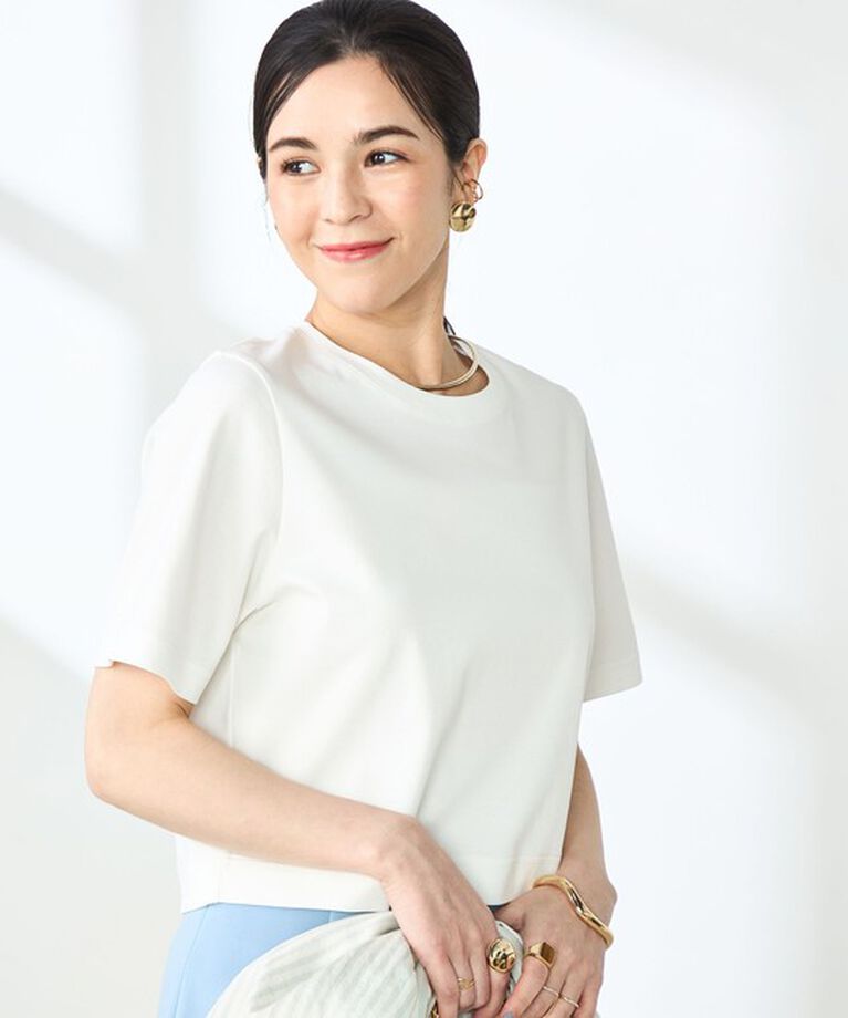 NOLLEY'S sophi「【汗染み防止/防シワ】W&W ショート丈Tシャツ」|Tシャツ・カットソー|