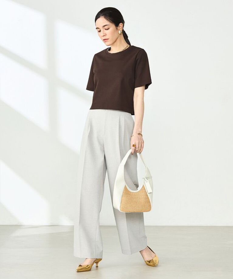 NOLLEY'S sophi「【汗染み防止/防シワ】W&W ショート丈Tシャツ」|Tシャツ・カットソー|