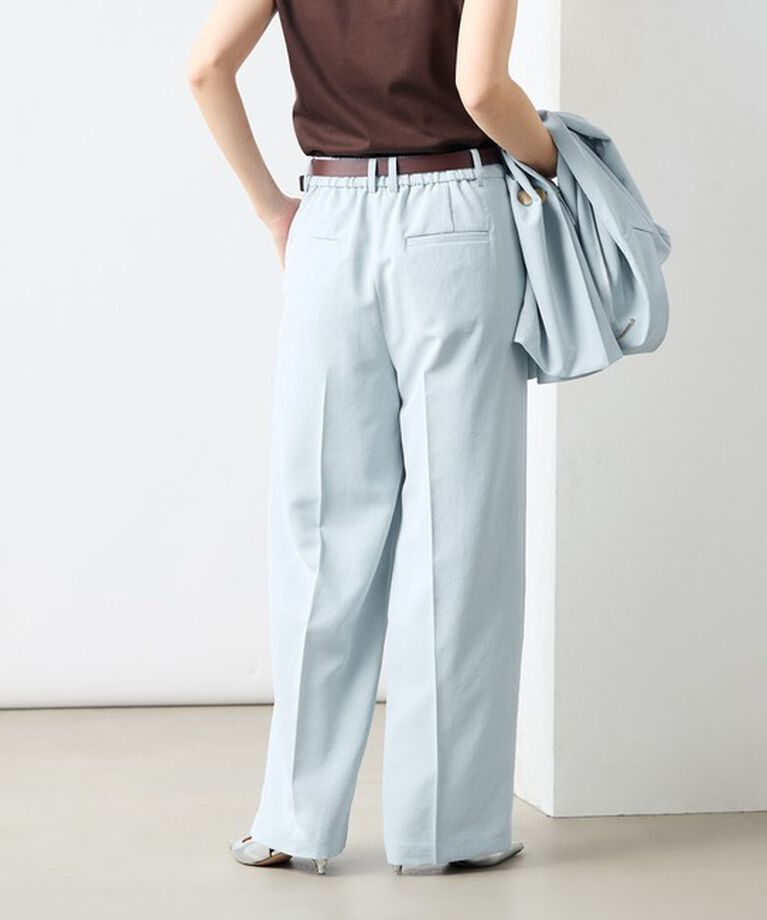 NOLLEY'S sophi「《セットアップ対応》ウォッシャブルライトドライシャンブレーワイドパンツ」|その他|