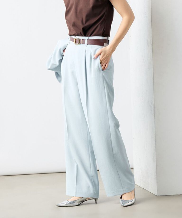 NOLLEY'S sophi「《セットアップ対応》ウォッシャブルライトドライシャンブレーワイドパンツ」|その他|