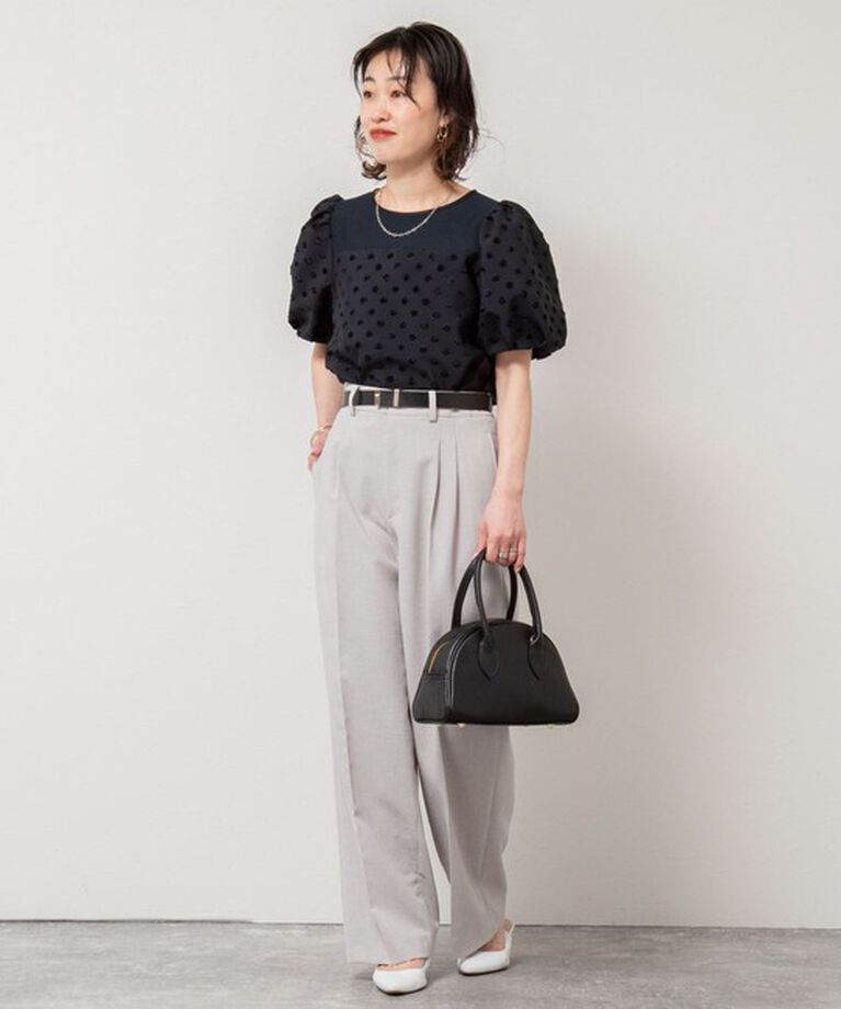 NOLLEY'S sophi「《セットアップ対応》ウォッシャブルライトドライシャンブレーワイドパンツ」|その他|