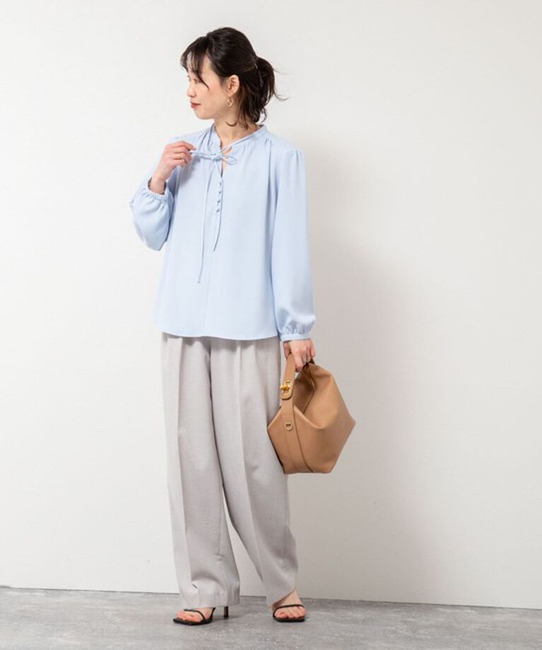 NOLLEY'S sophi「《セットアップ対応》ウォッシャブルライトドライシャンブレーワイドパンツ」|その他|