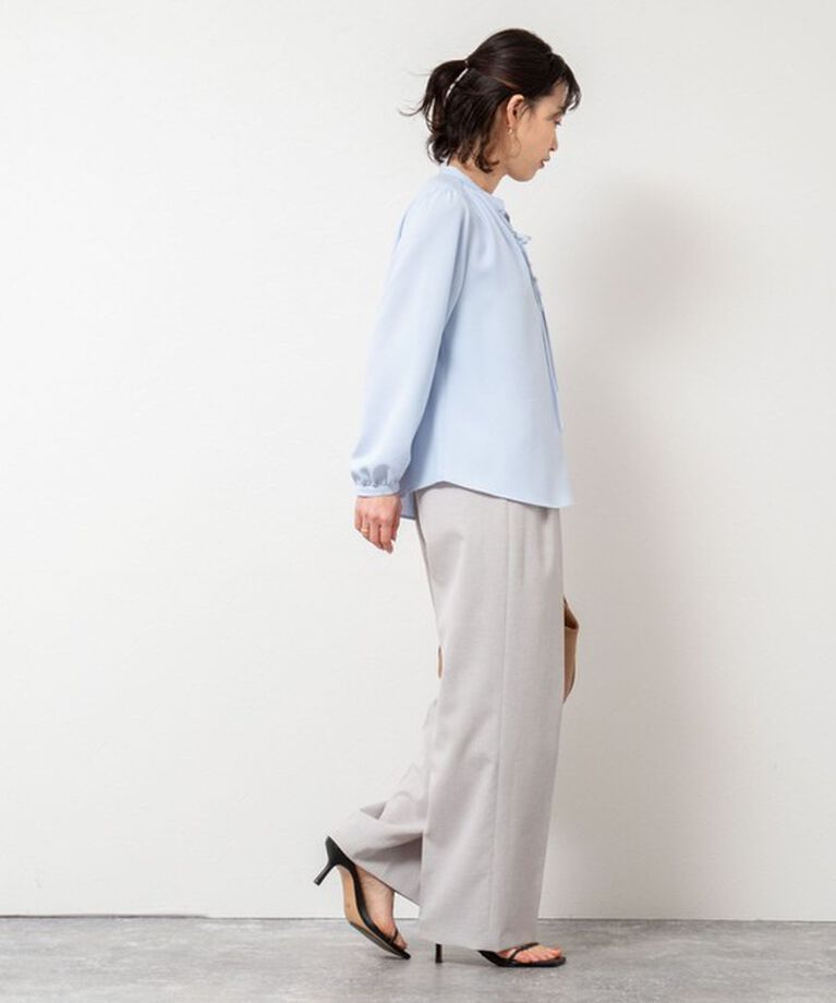 NOLLEY'S sophi「《セットアップ対応》ウォッシャブルライトドライシャンブレーワイドパンツ」|その他|