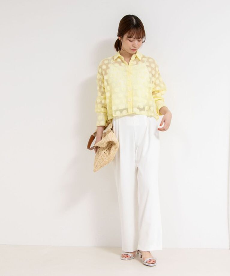 NOLLEY'S sophi「《セットアップ対応》ウォッシャブルツイルイージータックワイドパンツ」|その他|